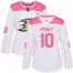 Adidas Anaheim Ducks #10 Corey Perry White/Pink Authentic Fashion Womens Stitched NHL Jersey