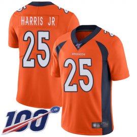 Nike Denver Broncos #25 Chris Harris Jr Orange Mens Stitched NFL 100th Season Vapor Limited Jersey