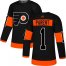 Adidas Philadelphia Flyers #1 Bernie Parent Black Alternate Authentic Stitched NHL Jersey