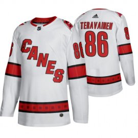 Carolina Hurricanes #86 Teuvo Teravainen Mens 2019-20 Away Authentic Player White Stitched NHL Jersey