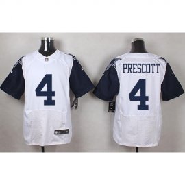 Nike Dallas Cowboys #4 Dak Prescott White Mens Stitched NFL Elite Rush Jersey