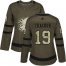 Adidas Calgary Flames #19 Matthew Tkachuk Green Salute to Service Womens Stitched NHL Jersey