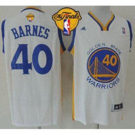 Warriors #40 Harrison Barnes White The Finals Patch Stitched Revolution 30 NBA Jersey