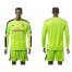 Dortmund Blank Shiny Green Goalkeeper Long Sleeves Soccer Club Jersey