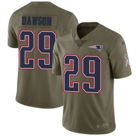 Nike New England Patriots #29 Duke Dawson Olive Mens Stitched NFL Limited 2017 Salute To Service Jersey