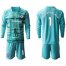 Chelsea #1 Arrizabalaga Light Blue Goalkeeper Long Sleeves Soccer Club Jersey