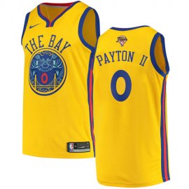 Nike Golden State Warriors #0 Gary Payton II Gold Womens 2022 NBA Finals Swingman City Edition Jersey Womens