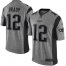 Nike New England Patriots #12 Tom Brady Gray Mens Stitched NFL Limited Gridiron Gray Jersey