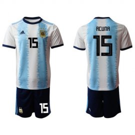 Argentina #15 Acuna Home Soccer Country Jersey