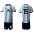 Argentina #15 Acuna Home Soccer Country Jersey