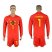 Belgium #1 Courtois Red Home Long Sleeves Soccer Country Jersey
