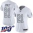 Nike Las Vegas Raiders #21 Gareon Conley White Womens Stitched NFL Limited Rush 100th Season Jersey