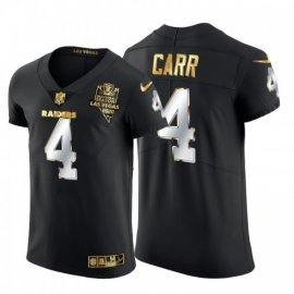 Las Vegas Raiders #4 Derek Carr Mens Nike Black Edition Vapor Untouchable Elite NFL Jersey