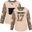 Adidas Philadelphia Flyers #17 Wayne Simmonds Camo Authentic 2017 Veterans Day Womens Stitched NHL Jersey