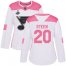 Adidas St. Louis Blues #20 Alexander Steen White/Pink Authentic Fashion Stanley Cup Champions Womens Stitched NHL Jersey