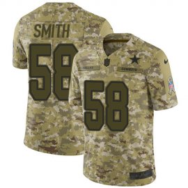 Nike Dallas Cowboys #58 Aldon Smith Camo Youth Stitched NFL Limited 2018 Salute To Service Jersey