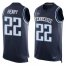 Nike Tennessee Titans #22 Derrick Henry Navy Blue Team Color Mens Stitched NFL Limited Tank Top Jersey