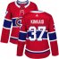 Adidas Montreal Canadiens #37 Keith Kinkaid Red Home Authentic Womens Stitched NHL Jersey