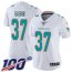 Nike Miami Dolphins #37 Myles Gaskin White Womens Stitched NFL 100th Season Vapor Untouchable Limited Jersey