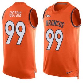 Nike Denver Broncos #99 Adam Gotsis Orange Team Color Mens Stitched NFL Limited Tank Top Jersey