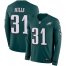 Nike Philadelphia Eagles #31 Jalen Mills Midnight Green Team Color Mens Stitched NFL Limited Therma Long Sleeve Jersey