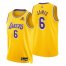 Nike Los Angeles Lakers #6 Lebron James Gold Mens 2021-22 NBA 75th Anniversary Diamond Swingman Jersey – Icon Edition Mens