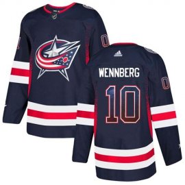 Adidas Columbus Blue Jackets #10 Alexander Wennberg Navy Blue Home Authentic Drift Fashion Stitched NHL Jersey