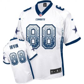 Nike Dallas Cowboys #88 Michael Irvin White Mens Stitched NFL Elite Drift Fashion Jersey