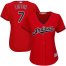 Cleveland Indians #7 Kenny Lofton Red Womens Stitched MLB Jersey