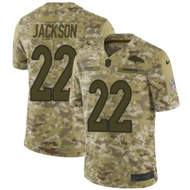 Nike Denver Broncos #22 Kareem Jackson Camo Mens Stitched NFL Limited 2018 Salute To Service Jersey
