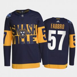 Adidas Nashville Predators #57 Dante Fabbro Mens 2022 Stadium Series Authentic NHL Jersey – Navy Mens