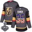 Adidas Vegas Golden Knights #35 Oscar Dansk Grey Home Authentic USA Flag 2018 Stanley Cup Final Stitched NHL Jersey