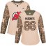 Adidas New Jersey Devils #86 Jack Hughes Camo Authentic 2017 Veterans Day Womens Stitched NHL Jersey