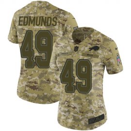 Nike Buffalo Bills #49 Tremaine Edmunds Camo Womens Stitched NFL Limited 2018 Salute to Service Jersey