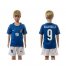 Italy #9 Balotelli Blue Home Kid Soccer Country Jersey