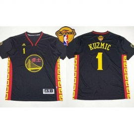 Warriors #1 Ognjen Kuzmic Black Slate Chinese New Year The Finals Patch Stitched NBA Jersey