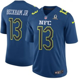 Nike New York Giants #13 Odell Beckham Jr Navy Mens Stitched NFL Game NFC 2017 Pro Bowl Jersey