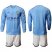 Manchester City Blank Home Long Sleeves Soccer Club Jersey
