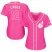 Cleveland Indians #12 Francisco Lindor Pink Fashion Womens Stitched MLB Jersey