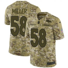 Nike Denver Broncos #58 Von Miller Camo Youth Stitched NFL Limited 2018 Salute to Service Jersey