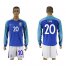 Brazil #20 Lima Away Long Sleeves Soccer Country Jersey