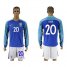 Brazil #20 Lima Away Long Sleeves Soccer Country Jersey
