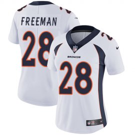 Nike Denver Broncos #28 Royce Freeman White Womens Stitched NFL Vapor Untouchable Limited Jersey