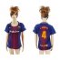 Womens Barcelona #4 I.Rakitic Home Soccer Club Jersey