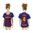 Womens Barcelona #4 I.Rakitic Home Soccer Club Jersey