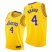 Nike Los Angeles Lakers #4 Rajon Rondo Womens 2021-22 75th Diamond Anniversary NBA Jersey Gold Womens