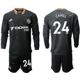 Chelsea #24 Cahill Third Long Sleeves Soccer Club Jersey
