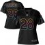 Nike Carolina Panthers #28 Mike Davis Black Womens NFL Fashion Game Jersey