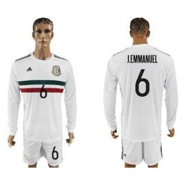 Mexico #6 J.Emmanuel Away Long Sleeves Soccer Country Jersey
