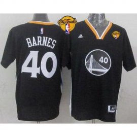 Warriors #40 Harrison Barnes Black New Alternate The Finals Patch Stitched NBA Jersey